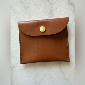 Teddi Joelle-Brown Leather Snap Wallet
